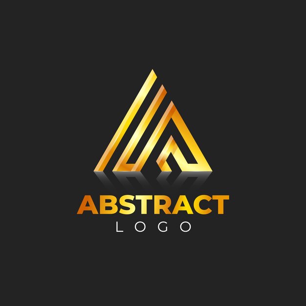 Carta de luxo um modelo de design abstrato de logotipo em fundo preto