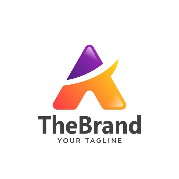 Carta de um gradiente simples de logotipo