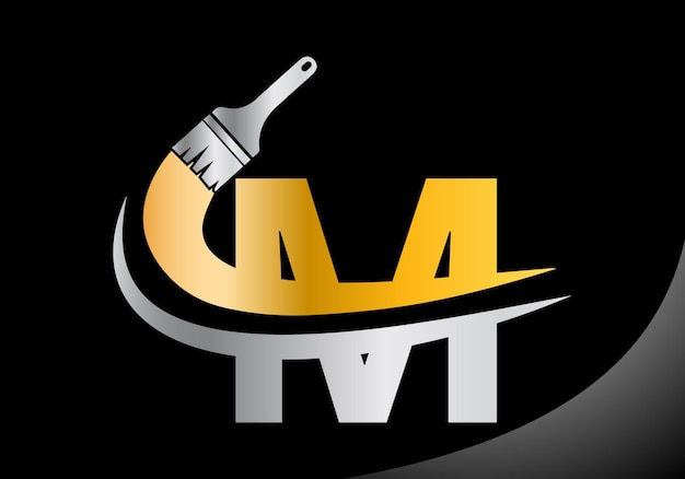 Vetor carta m lighthouse logo design vector template logotipo de farol vetorial moderno