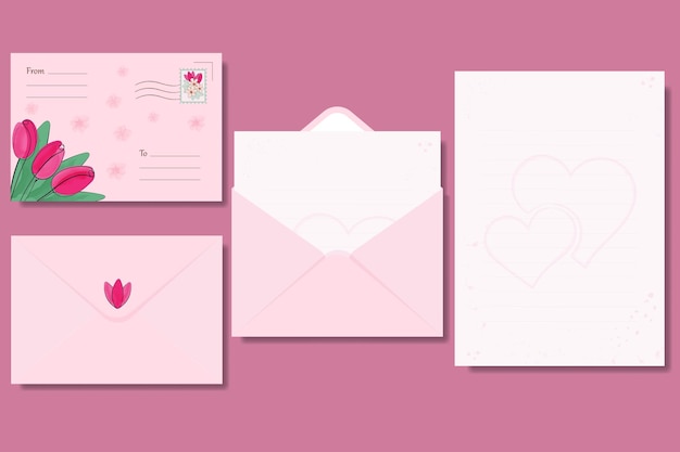 Carta rosa para anunciar um evento importante