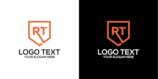 Carta rt logo design vetor premium vector