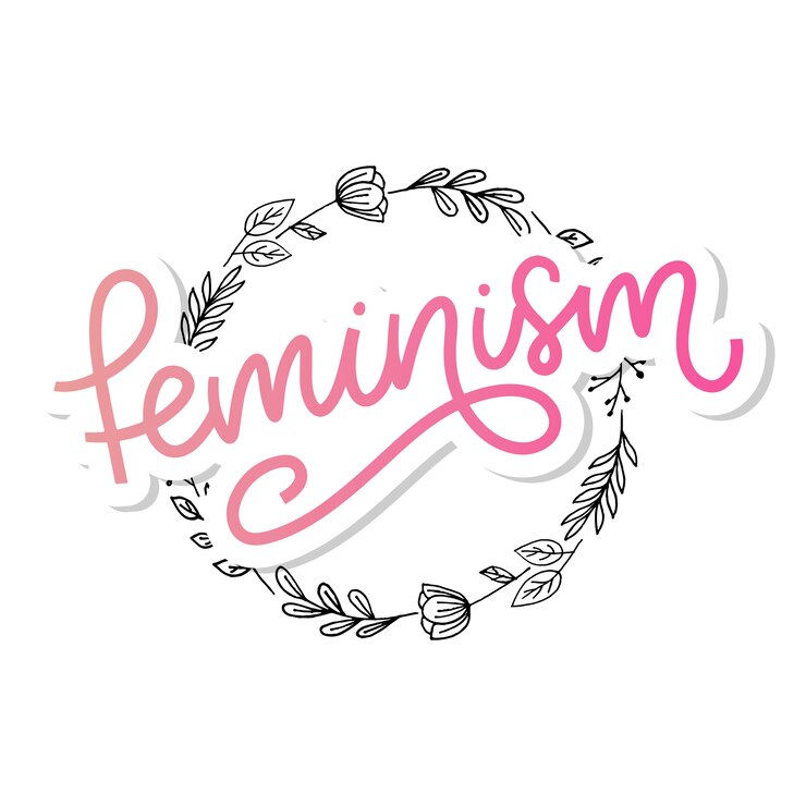 Vetor carta tipográfica do feminismo