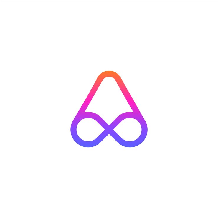 Vetor carta uma marca de logotipo moderna
