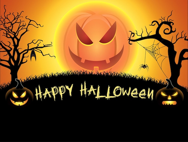 Cartão assustador para o Halloween