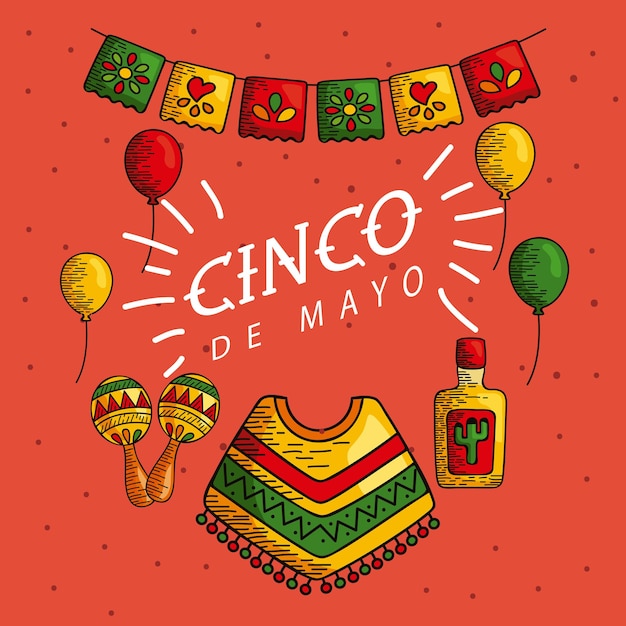 Cartão cinco de mayo