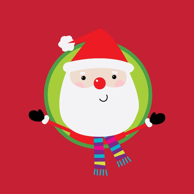 Cartão com o lindo Papai Noel