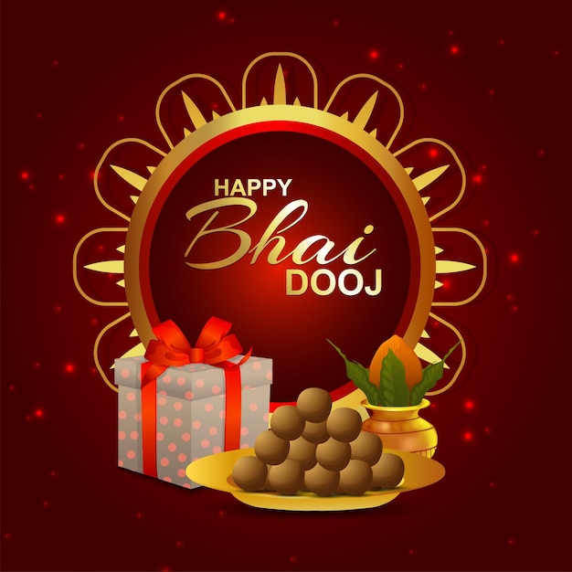 Cartão comemorativo de feliz bhai dooj