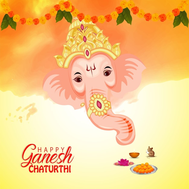 Cartão comemorativo feliz ganesh chaturthi