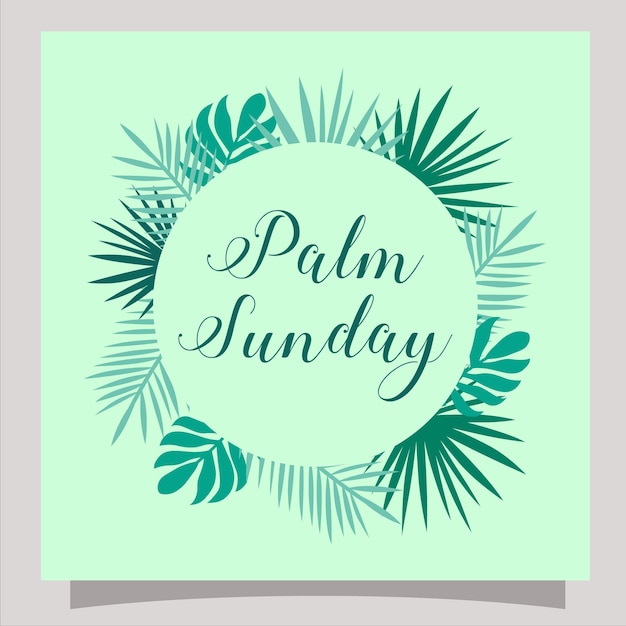 Cartão da semana santa do domingo de ramos