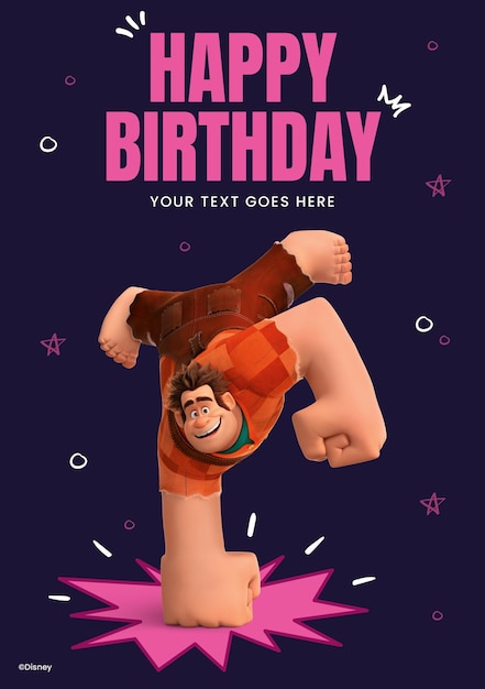 Cartão de Aniversário do Wreckit Ralph