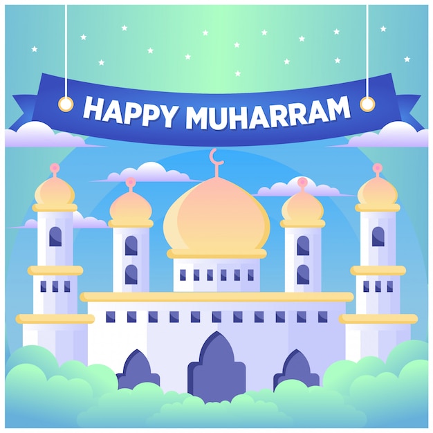 Cartão de ano novo islâmico / muharram