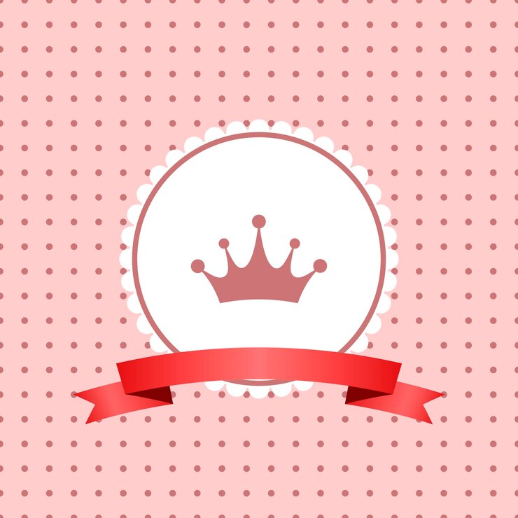 Vetor cartão de convite para chá de bebê menina cartão de bebê princesa coroa de princesa