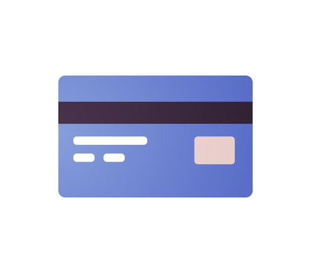 Cartão de crédito e ilustração vetorial plana de método de pagamento