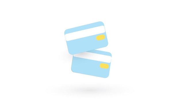 Cartão de crédito no pagamento online de fundo branco