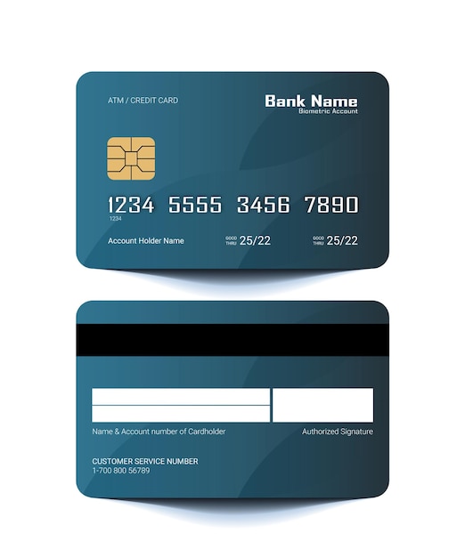 Vetor cartão de crédito ou cartão multibanco