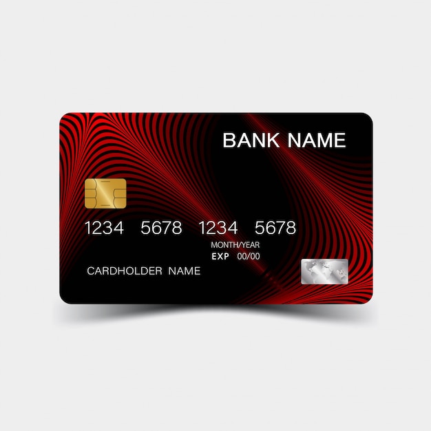 Cartão de crédito vermelho.