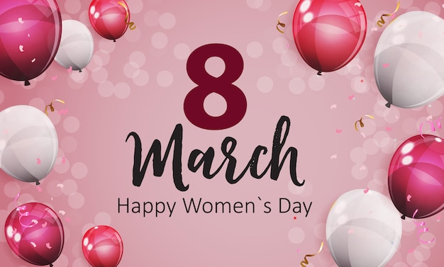 Cartão de dia das mulheres 8 de março