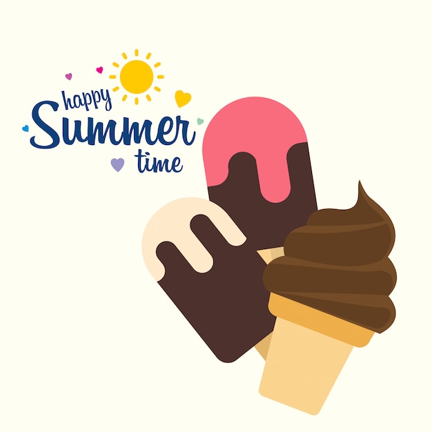 Cartão de dia feliz verão com vetor design criativo