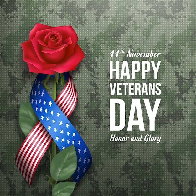 Cartão de felicitações do dia dos veteranos americanos