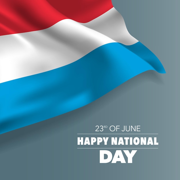 Cartão de felicitações do dia nacional do luxemburgo, banner