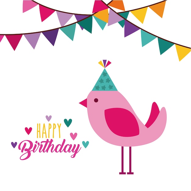 cartão de feliz aniversário comemoração