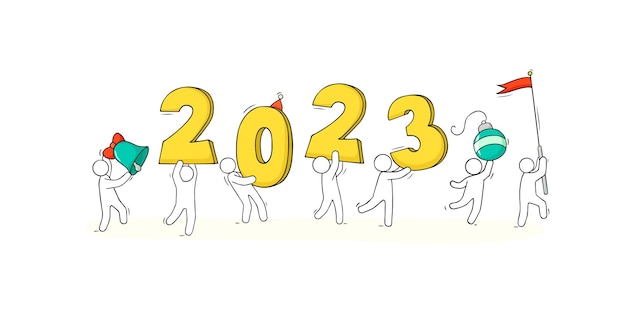 Cartão de feliz ano novo de 2023