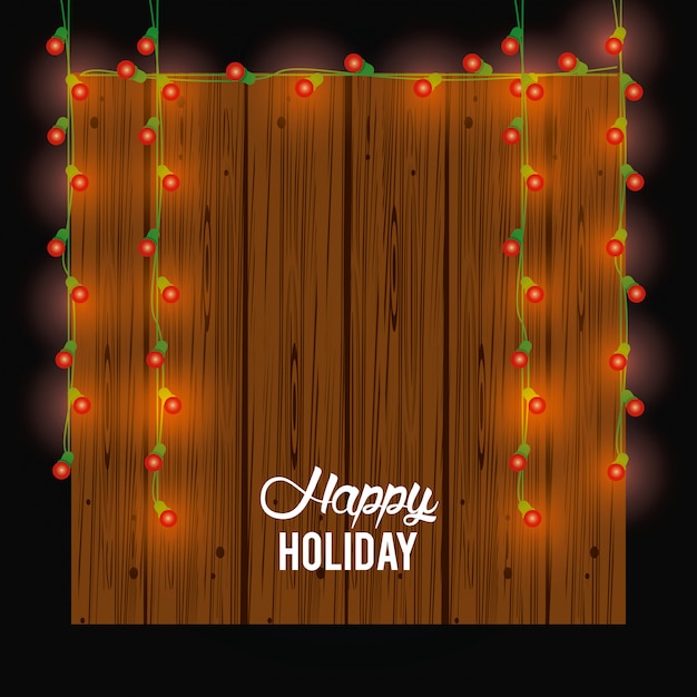 Cartão de feliz feriado e decoração