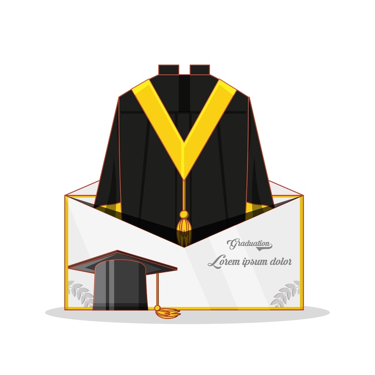 Vetor cartão de formatura com uniforme de terno