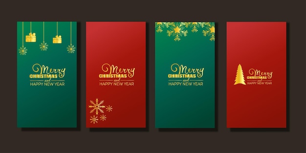 Cartão de letras de natal, modelo de histórias, cartão de natal dourado