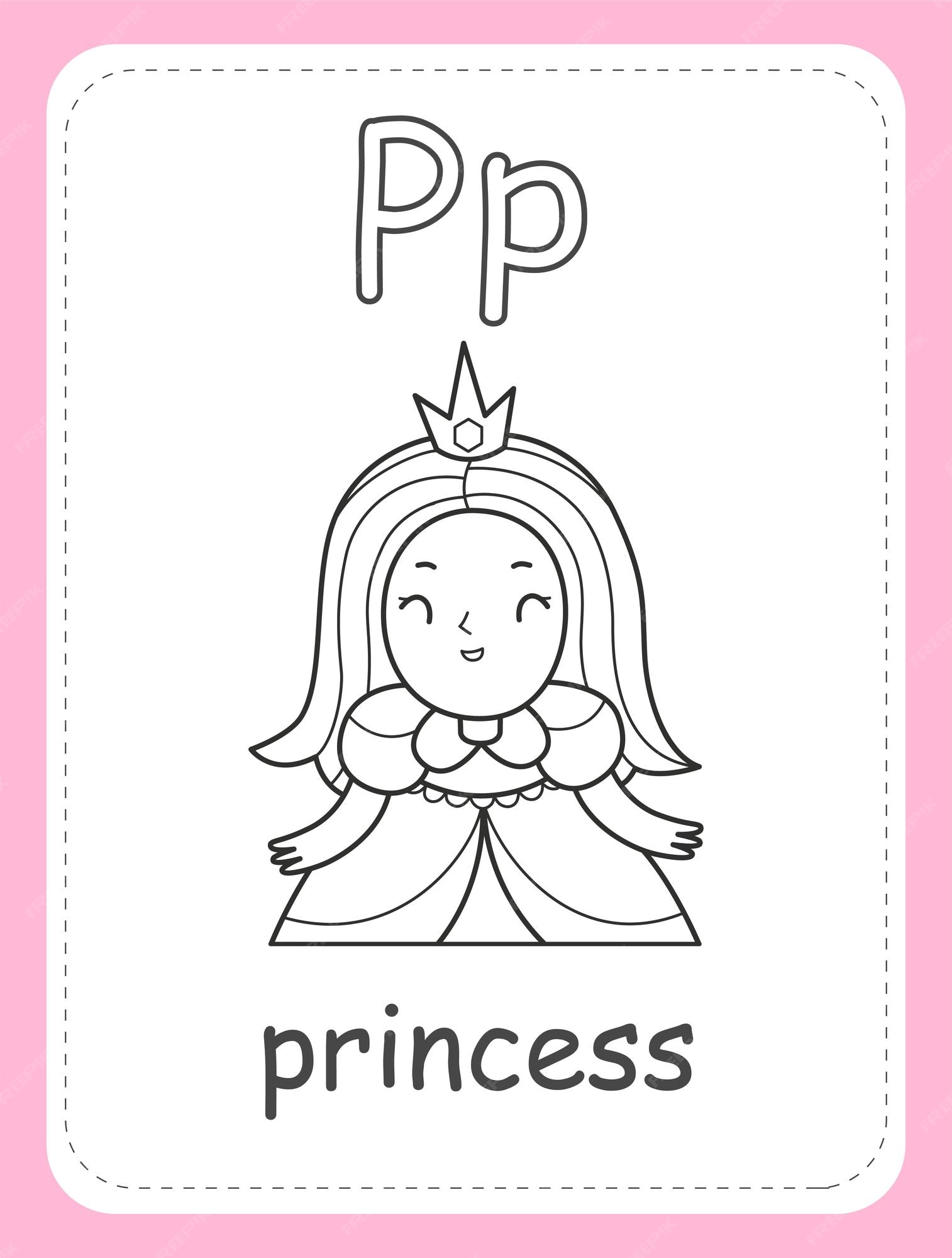 Princesa Dos Desenhos Animados Livro Para Colorir E Ponto Para Pontilhar O  Jogo Para Crianças Ilustração do Vetor - Ilustração de siga, alfabeto:  67369145