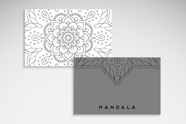 cartão de mandala elegante