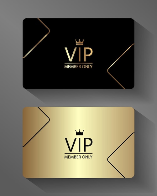 Cartão de membro vip vetorial cartaz de cartão de convite premium de qualidade premium ouro e preto