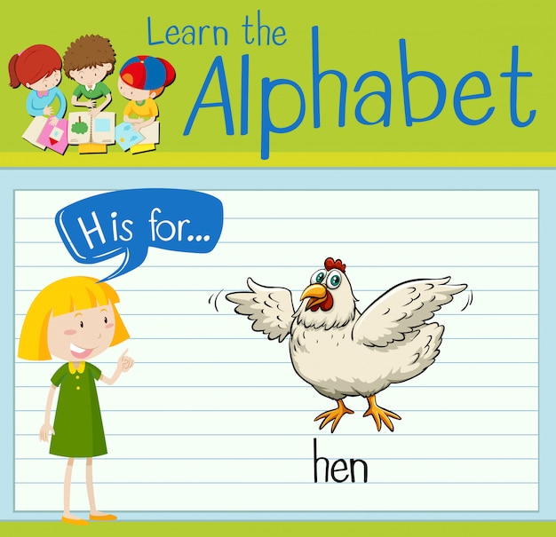 Cartão de memória letra h é para galinha