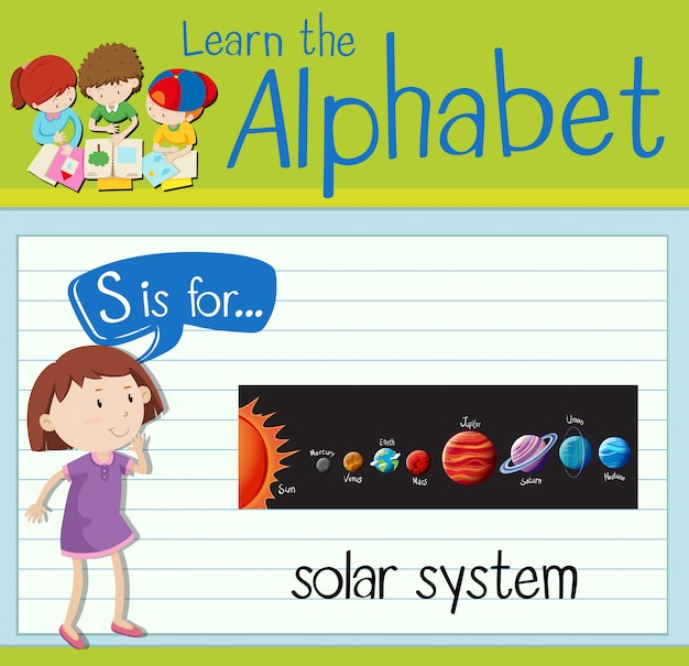 Cartão de memória letra s é para o sistema solar