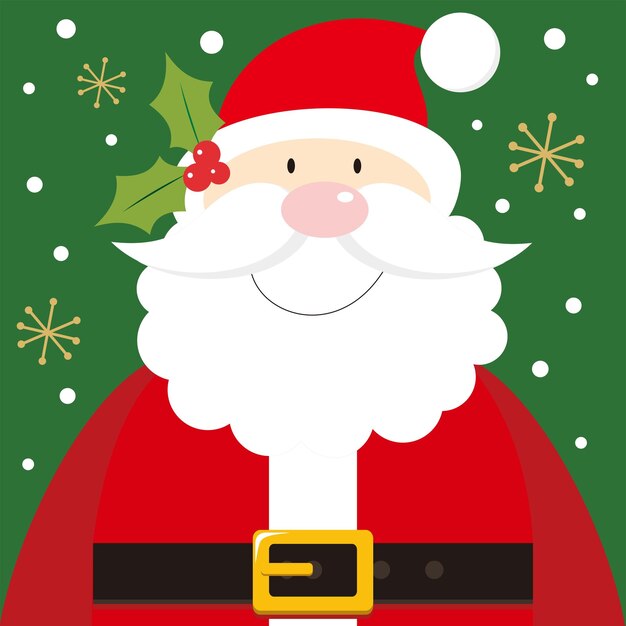 Cartão de natal com o papai noel