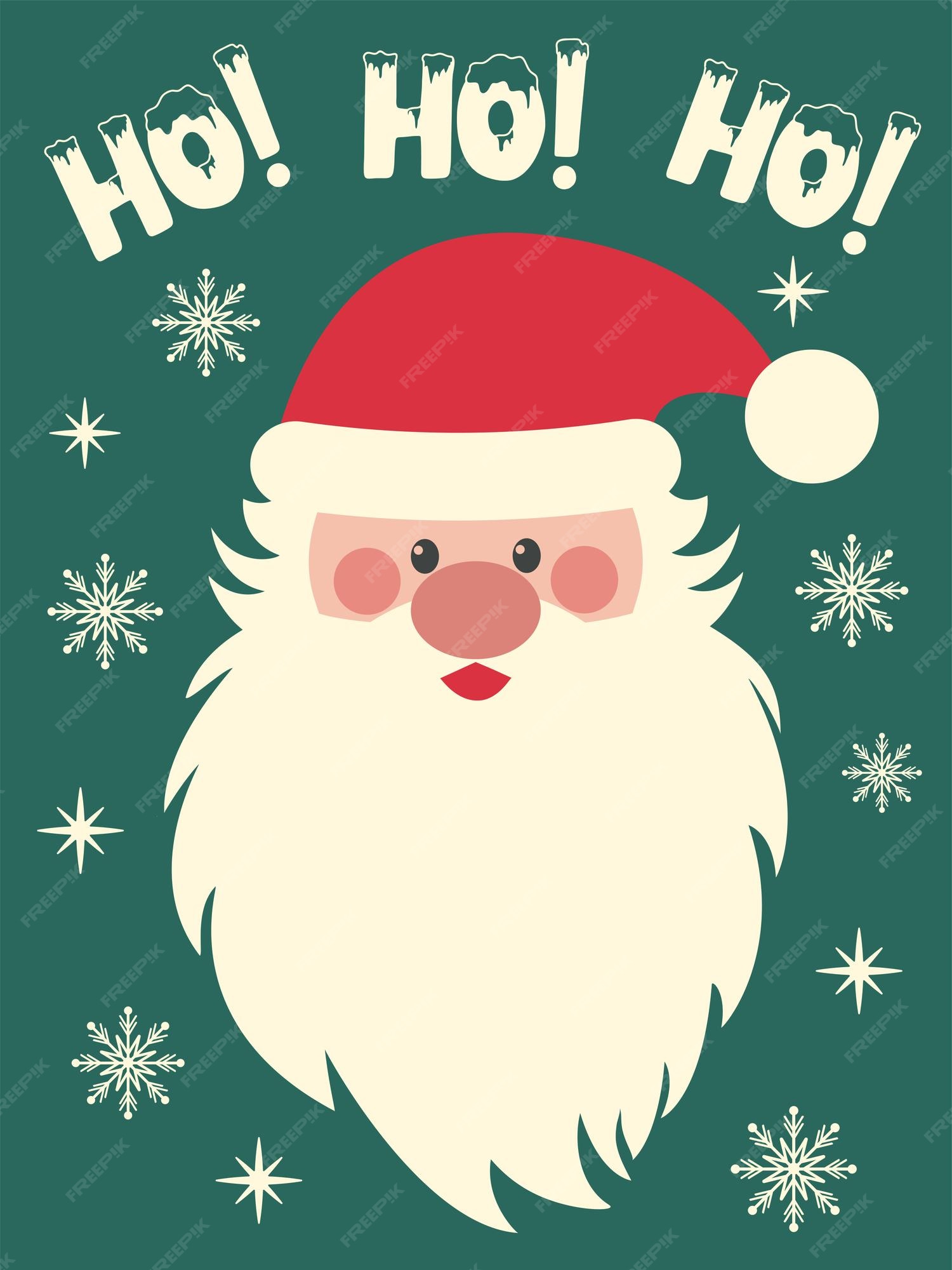 Cartão De Natal Com Texto Ho Ho Ho Royalty Free SVG, Cliparts