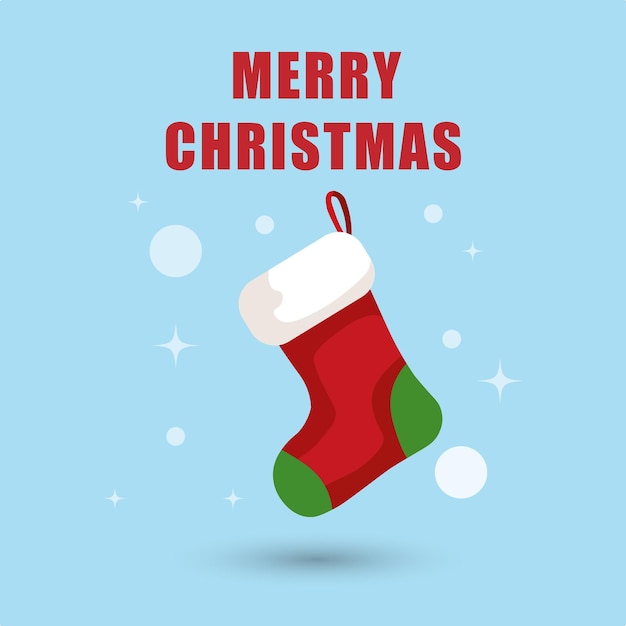 Cartão de Natal Feliz com meias penduradas
