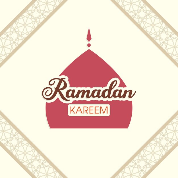 Cartão de ramadan kareem para a celebração do festival da comunidade muçulmana