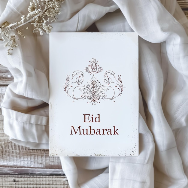 Cartão de saudação de eid mubarak