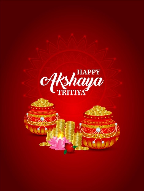 Cartão de saudação do festival indiano akshaya tritiya