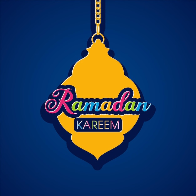 Cartão de saudação do ramadã para a celebração do festival da comunidade muçulmana