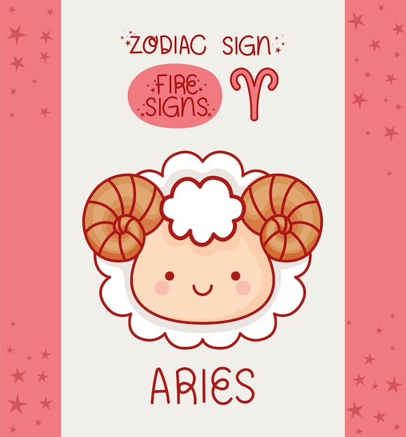 Cartão de signo de Áries