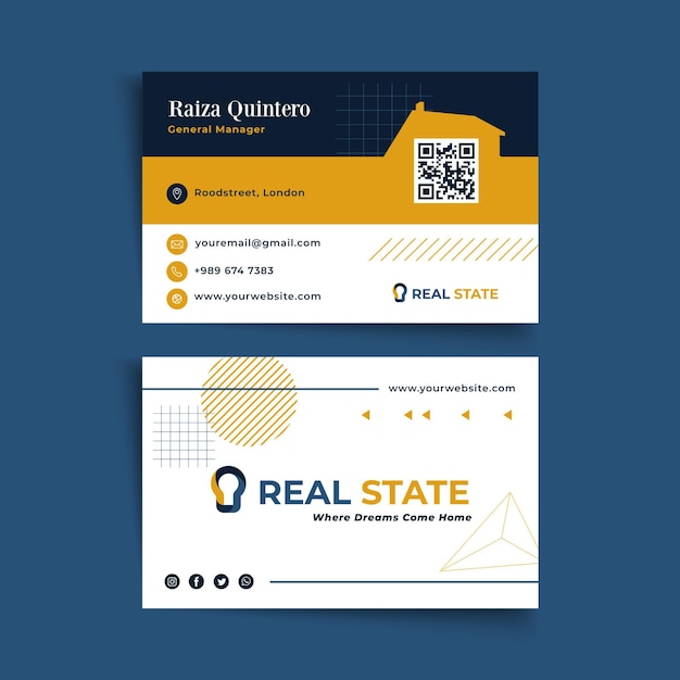 Cartão de visita frente e verso imobiliário