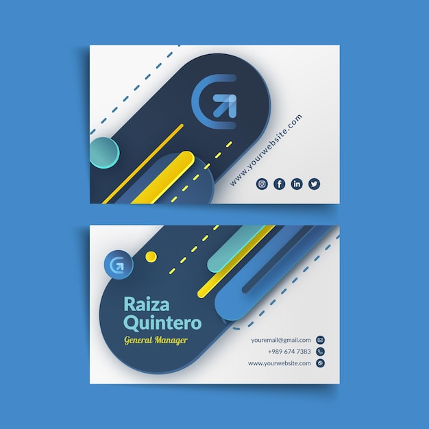 Cartão de visita horizontal geral de negócios