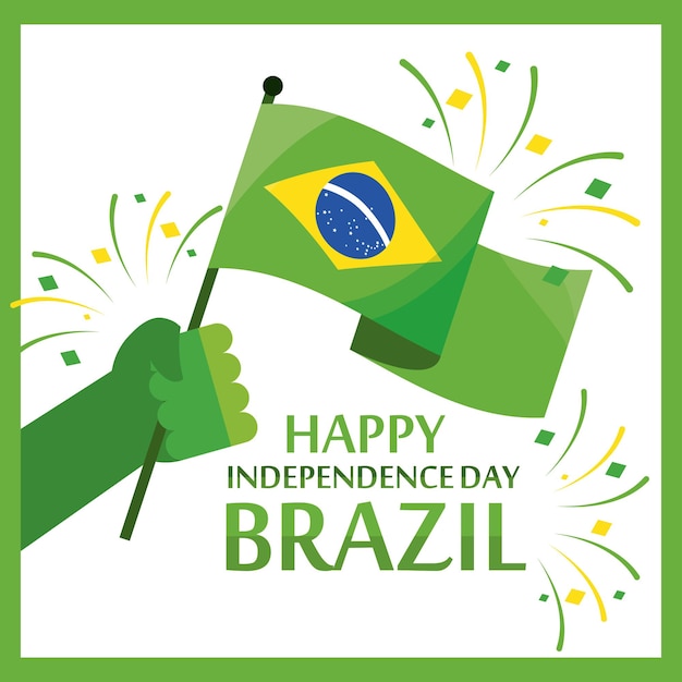 Vetor cartão do dia da independência do brasil
