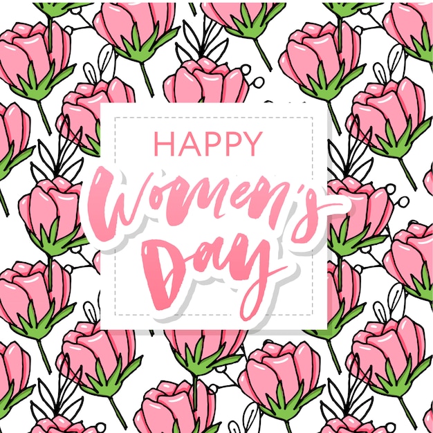 Cartão do dia das mulheres felizes