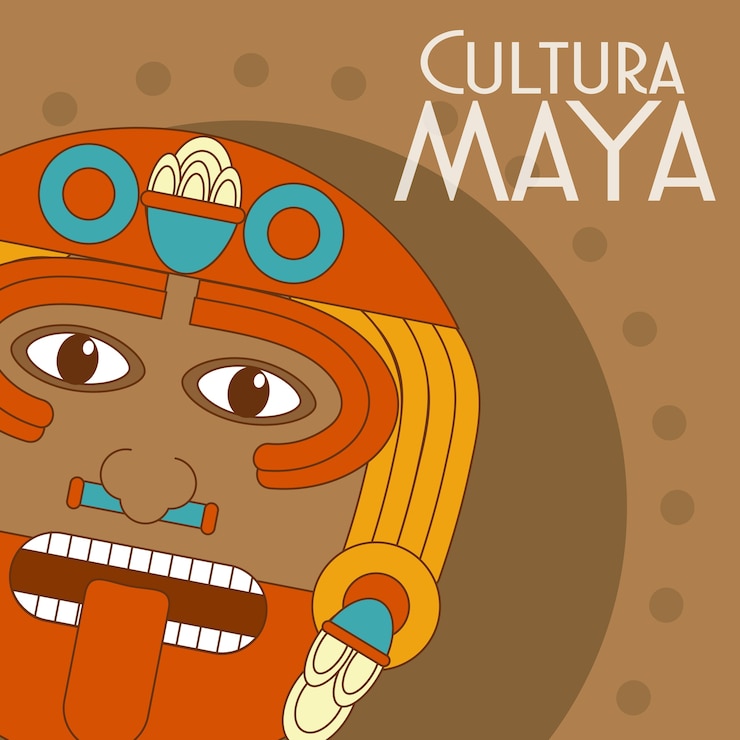Vetor cartão do maya da cultura
