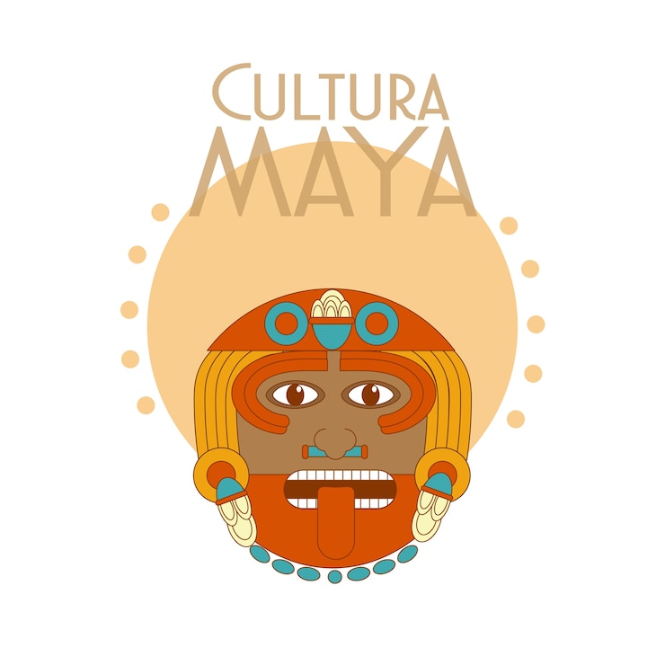 Vetor cartão do maya da cultura