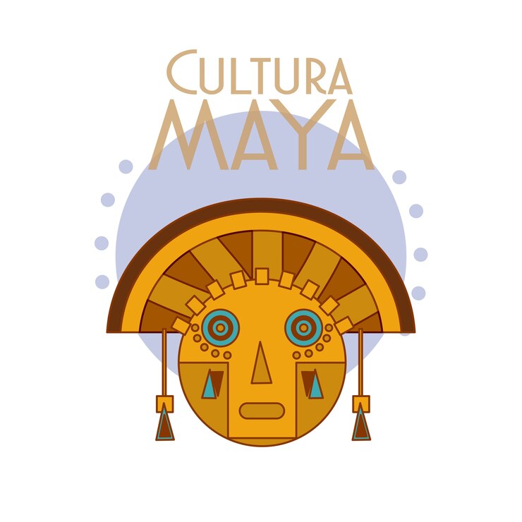 Vetor cartão do maya da cultura