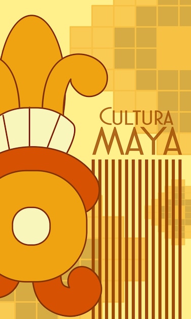 Vetor cartão do maya da cultura